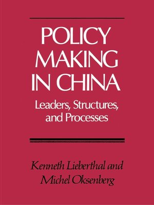 cover image of Policy Making in China